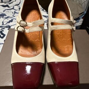 Elegant Two-Tone Chie Mihara Mary Jane Shoes